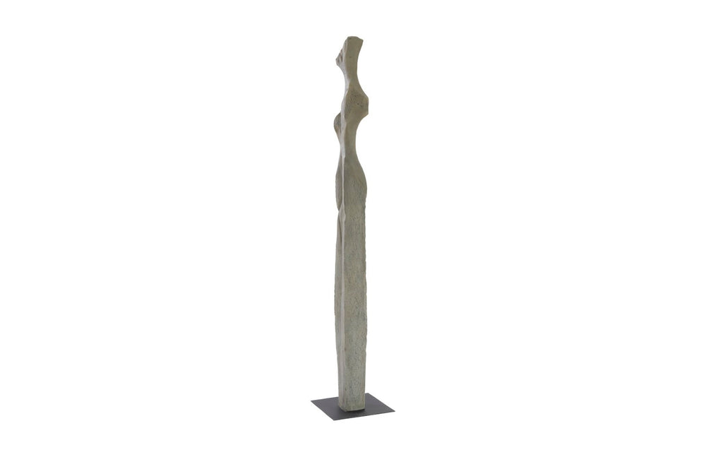 Phillips Collection Cast Colossal Women Sculpture - Lightweight Abstract Design in Splinter Stone Finish, 89" Tall PH103393