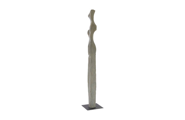 Phillips Collection Cast Colossal Women Sculpture - Lightweight Abstract Design in Splinter Stone Finish, 89" Tall PH103393
