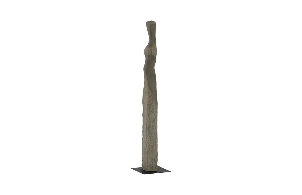 Phillips Collection Cast Colossal Roman Stone Sculpture - Abstract Female Figure In Vintage Finish For Elegant Décor Gray,Brown Resin Composite Ph103463