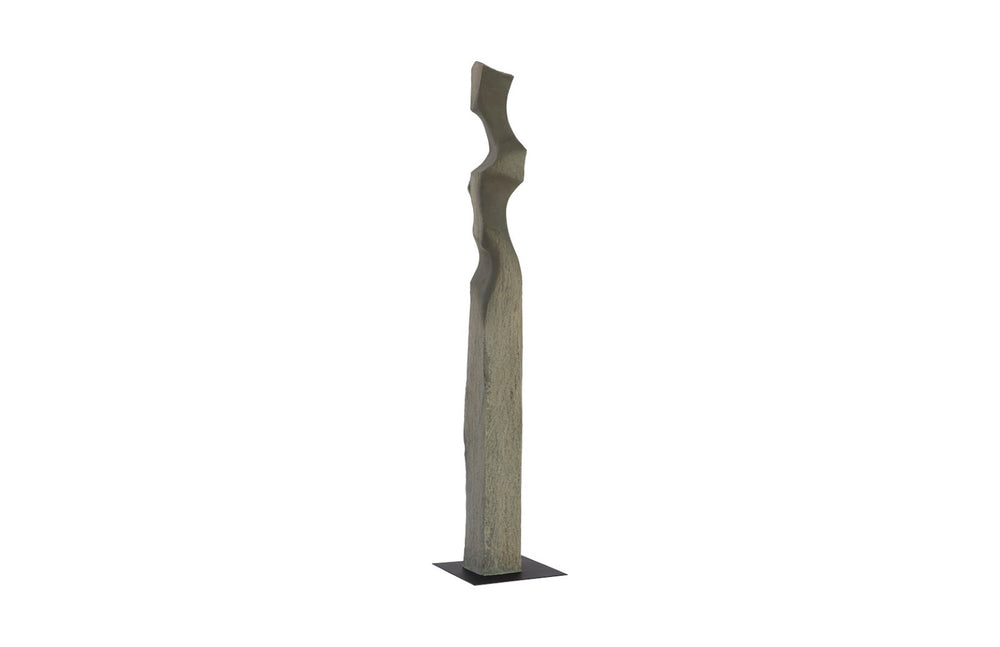 Phillips Collection Cast Colossal Roman Stone Sculpture - Abstract Female Figure In Vintage Finish For Elegant Décor Gray,Brown Resin Composite Ph103463