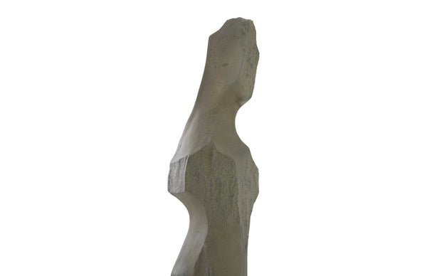 Phillips Collection Cast Colossal Gray Woman Sculpture - Modern Minimalist Art in Splinter Stone Finish for Home Décor PH103464