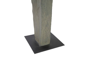 Phillips Collection Cast Colossal Gray Woman Sculpture - Modern Minimalist Art in Splinter Stone Finish for Home Décor PH103464