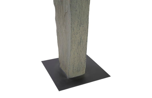 Phillips Collection Cast Colossal Gray Woman Sculpture - Modern Minimalist Art in Splinter Stone Finish for Home Décor PH103464