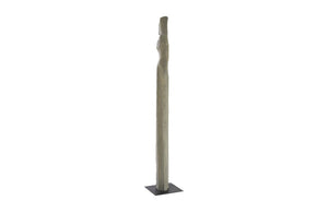 Phillips Collection Cast Colossal Gray Woman Sculpture E - Stunning Abstract Design, Vintage Finish for Elegant Spaces PH103465