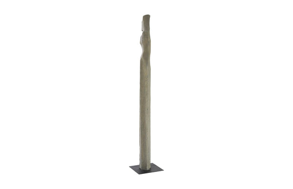 Phillips Collection Cast Colossal Gray Woman Sculpture E - Stunning Abstract Design, Vintage Finish for Elegant Spaces PH103465