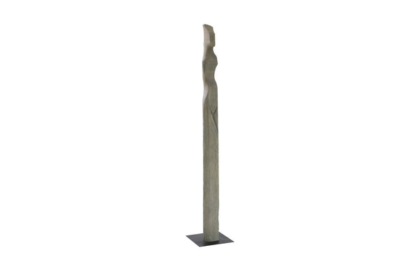 Phillips Collection Cast Colossal Gray Woman Sculpture E - Stunning Abstract Design, Vintage Finish for Elegant Spaces PH103465