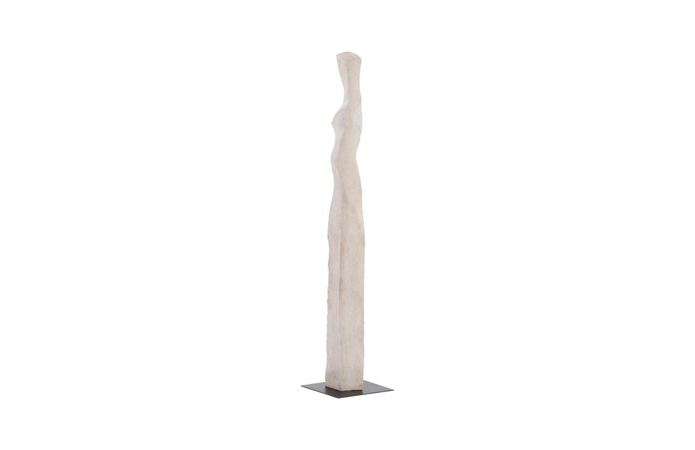 Phillips Collection Cast Colossal Women Sculpture - Elegant Abstract Form in Roman Stone Finish for Modern Interiors PH103466