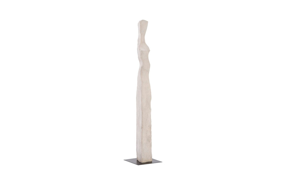 Phillips Collection Cast Colossal Women Sculpture - Elegant Abstract Form in Roman Stone Finish for Modern Interiors PH103466