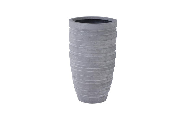 Phillips Collection June Slim Resin Planter with Striated Texture for Entryways and Modern Interiors PH103537