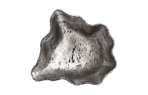 Phillips Collection Cast Onyx Bowl - Handcrafted Decorative Centerpiece with Realistic Veining for Elegant Home Décor Silver Leaf, Large PH103573