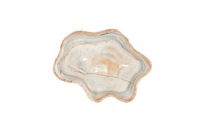Phillips Collection Cast Onyx Bowl - Hand-painted Decorative Piece Mimicking Natural Veining, Modern Organic Design Multi Colored Resin Composite Ph103722