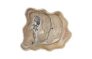 Phillips Collection Cast Onyx Bowl - Handcrafted Decorative Centerpiece with Realistic Veining for Elegant Home Décor Faux Finish, Large PH103723