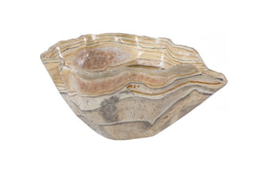 Phillips Collection Cast Onyx Bowl - Handcrafted Decorative Centerpiece with Realistic Veining for Elegant Home Décor Faux Finish, Large PH103723