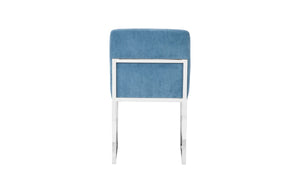 Phillips Collection Frozen Dining Chair - Elegant Mid-Century Modern Design with Durable Stainless Steel Frame for Comfort Corduroy Blue PH103732