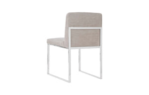 Phillips Collection Frozen Dining Chair - Elegant Mid-Century Modern Design with Durable Stainless Steel Frame for Comfort Vintage Gray Taupe PH103735