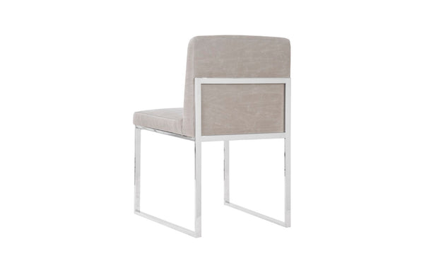 Phillips Collection Frozen Dining Chair - Elegant Mid-Century Modern Design with Durable Stainless Steel Frame for Comfort Vintage Gray Taupe PH103735