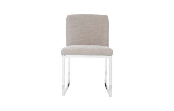 Phillips Collection Frozen Dining Chair - Elegant Mid-Century Modern Design with Durable Stainless Steel Frame for Comfort Vintage Gray Taupe PH103735