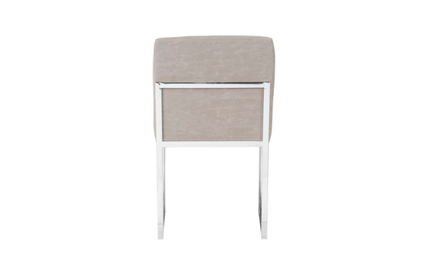 Phillips Collection Frozen Dining Chair - Elegant Mid-Century Modern Design with Durable Stainless Steel Frame for Comfort Vintage Gray Taupe PH103735