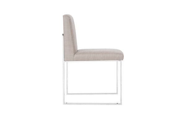 Phillips Collection Frozen Dining Chair - Elegant Mid-Century Modern Design with Durable Stainless Steel Frame for Comfort Vintage Gray Taupe PH103735