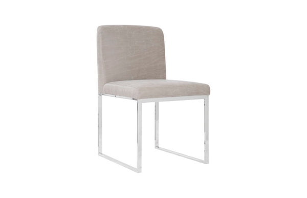 Phillips Collection Frozen Dining Chair - Elegant Mid-Century Modern Design with Durable Stainless Steel Frame for Comfort Vintage Gray Taupe PH103735