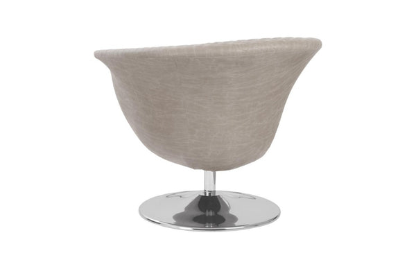 Phillips Collection Autumn Swivel Barrel Chair Tufted Fabric Stainless Base Mid-Century Modern Lounge PH103737