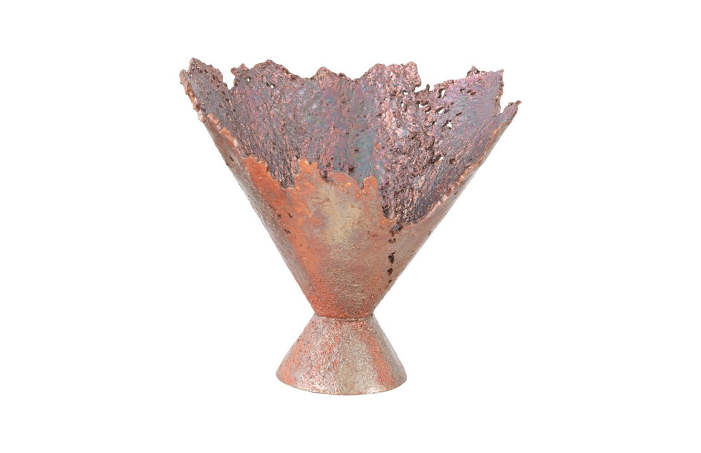 Phillips Collection Splash Bowl - Stunning Oxidized Copper Finish Decorative Vessel For Festive Home Accents Brown Resin Ph103794