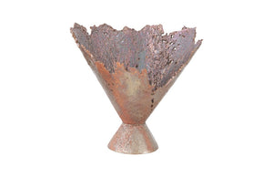 Phillips Collection Splash Oxidized Copper Resin Decorative Bowl Sculpted Organic Accent for Any Room PH103794