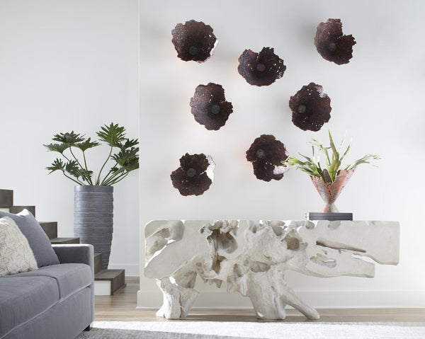 Phillips Collection Splash Oxidized Copper Resin Decorative Bowl Sculpted Organic Accent for Any Room PH103794