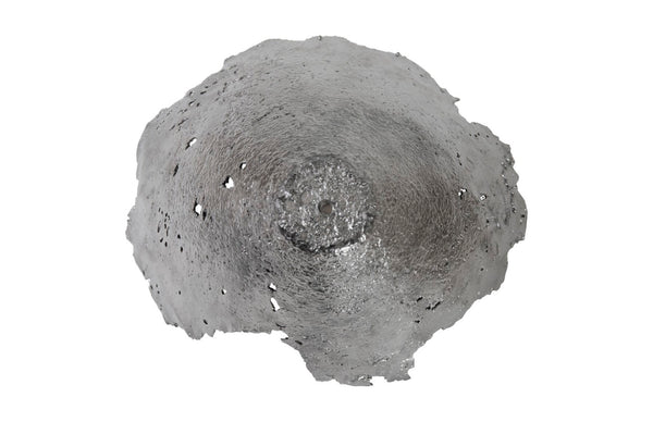 Phillips Collection Jagged Splash Bowl Wall Art - Sculptural Metallic Home Décor for Modern Organic Interiors Liquid Sliver PH103799