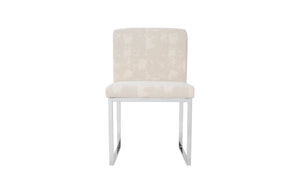 Phillips Collection Frozen Dining Chair - Elegant Mid-Century Modern Design with Durable Stainless Steel Frame for Comfort Off White PH103801
