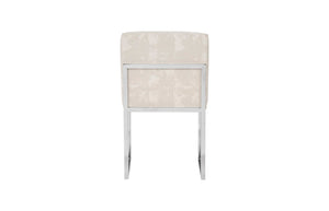 Phillips Collection Frozen Dining Chair - Elegant Mid-Century Modern Design with Durable Stainless Steel Frame for Comfort Off White PH103801