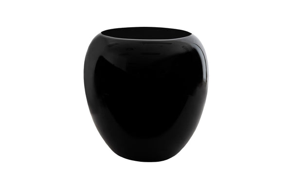 Phillips Collection River Stone Side Table - Modern Organic Design in Deep Gel Coat Black for Stylish Interiors PH103926