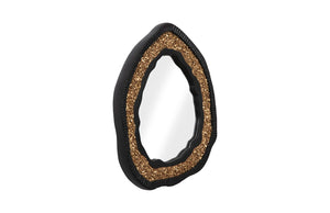 Phillips Collection Geode Mirror - Asymmetrical Black and Gold Decorative Wall Art for Modern Home Elegance PH104149
