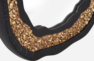 Phillips Collection Geode Mirror - Asymmetrical Black and Gold Decorative Wall Art for Modern Home Elegance PH104149