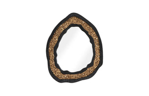 Phillips Collection Geode Mirror - Asymmetrical Black and Gold Decorative Wall Art for Modern Home Elegance PH104149