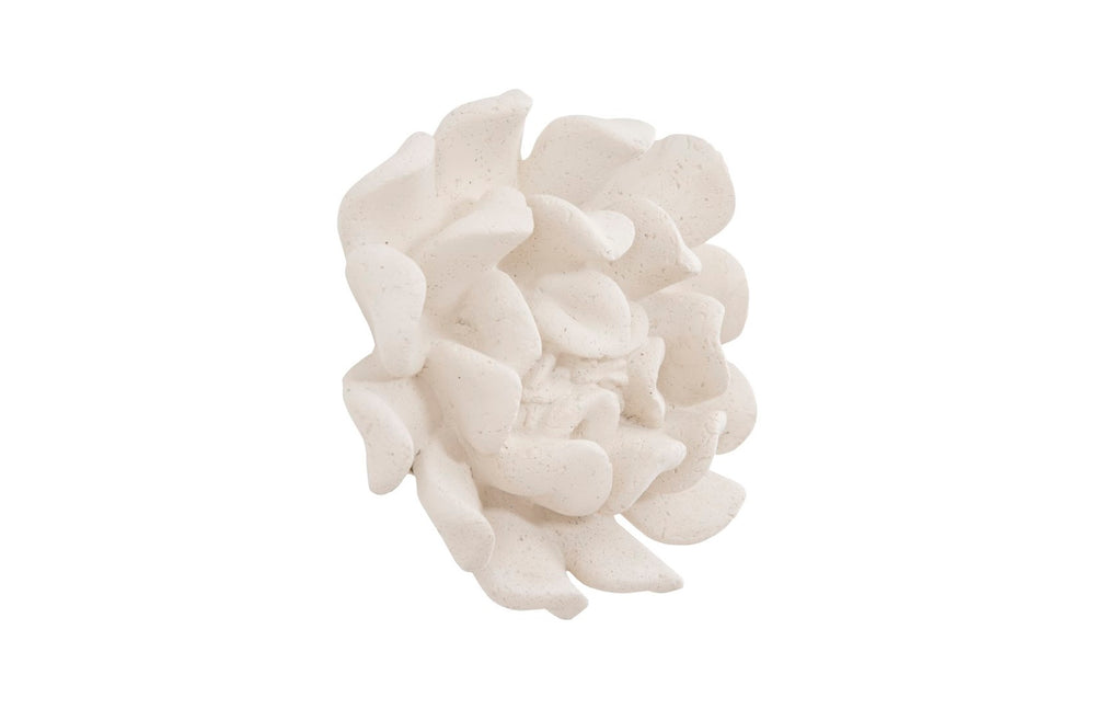 Phillips Collection Topsy Turvy Succulent Wall Art - Charming White Stone Floral Sculpture For Modern Gallery Displays White Resin Ph104152