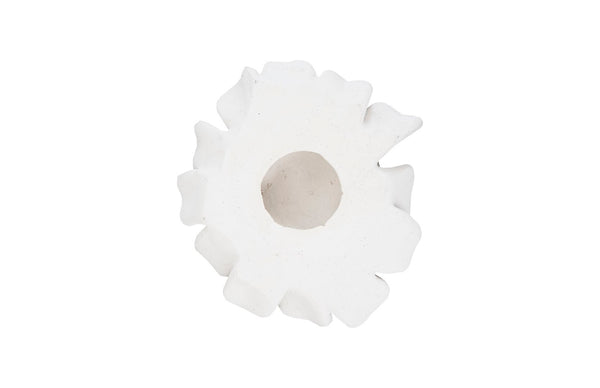 Phillips Collection Topsy Turvy Succulent Wall Art - Charming White Stone Floral Sculpture For Modern Gallery Displays White Resin Ph104152