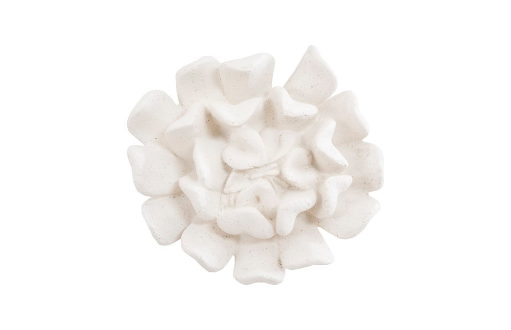 Phillips Collection Topsy Turvy Succulent Wall Art - Charming White Stone Floral Sculpture For Modern Gallery Displays White Resin Ph104152
