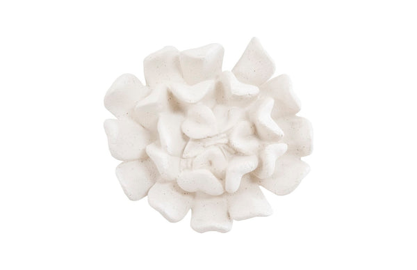 Phillips Collection Topsy Turvy Succulent Wall Art - Charming White Stone Floral Sculpture For Modern Gallery Displays White Resin Ph104152
