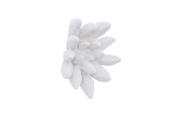 Phillips Collection Compactum White Stone Succulent Wall Art - Modern Organic Floral Sculpture For Gallery Displays White Resin,Resin Composite Ph104156