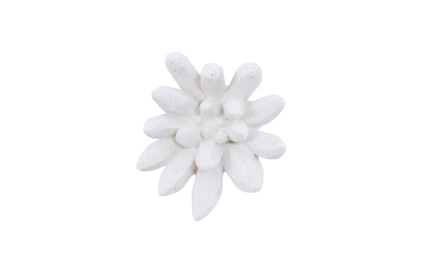 Phillips Collection Compactum White Stone Succulent Wall Art - Modern Organic Floral Sculpture For Gallery Displays White Resin,Resin Composite Ph104156