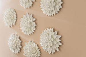 Phillips Collection Dahlia Sculptural Resin Wall Art Botanical Relief in Crisp White for Modern Interiors PH104158