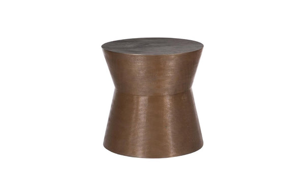 Phillips Collection Kono Round Dining Table Sculptural Bronze Resin Base with Concrete Top Indoor Outdoor PH104191