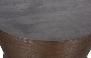 Phillips Collection Kono Round Dining Table Sculptural Bronze Resin Base with Concrete Top Indoor Outdoor PH104191