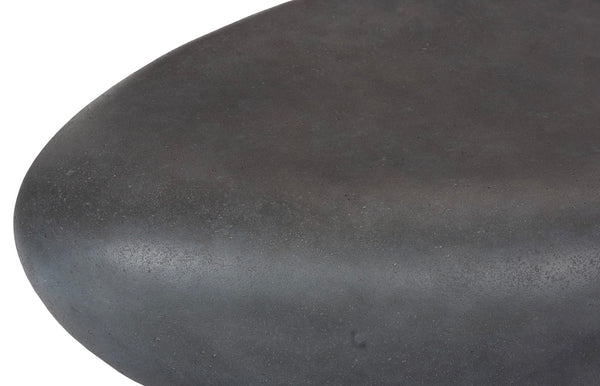 Phillips Collection River Stone Coffee Table – Sculptural Design with Smooth Silhouette for Modern Organic Living Spaces Charcoal Stone, Small PH104192