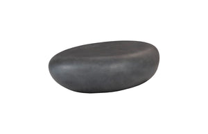 Phillips Collection River Stone Coffee Table – Sculptural Design with Smooth Silhouette for Modern Organic Living Spaces Charcoal Stone, Small PH104192