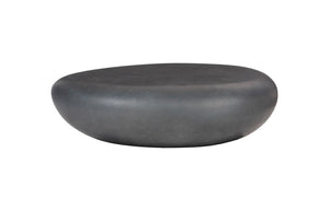 Phillips Collection River Stone Coffee Table – Sculptural Design with Smooth Silhouette for Modern Organic Living Spaces Charcoal Stone, Large PH104195
