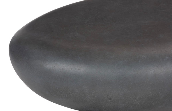 Phillips Collection River Stone Coffee Table – Sculptural Design with Smooth Silhouette for Modern Organic Living Spaces Charcoal Stone, Large PH104195