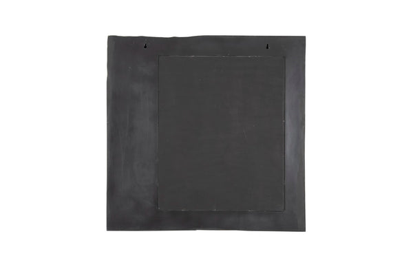 Phillips Collection Mercury Square Decorative Mirror With Unique Fluted Frame And Otherworldly Planet-inspired Design Silver Resin,Resin Composite Ph104310