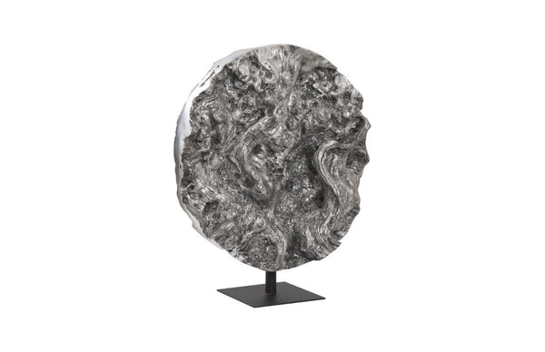 Phillips Collection Cast Root Organic Form Floor Sculpture Antique Silver Resin Entryway Statement Piece PH104319